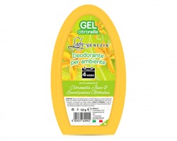 Lady Venezia Deodorante gel per ambienti, formato da 125gr, fino a 4 settimane di profumo, Citronella