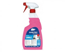 Sanitec Sanialc Detergente multisuperficie spray profumato a base alcolica, 750ml