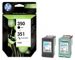 HP SD412EE Multipack inkjet nero + colore originale (350+351)( da mettere in prenotazione) solo scadute