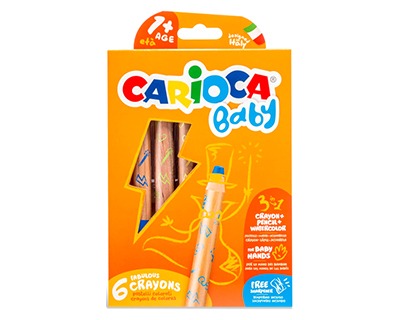 Carioca 42817 Baby - Pastelloni 3 in 1 + temperino - OFBA srl