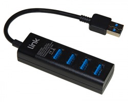 Hub a 4 porte USB 3.0 con cavo 15 cm