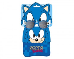 Sonic Set berretto con visiera taglia 53cm + occhiali da sole, colore blu