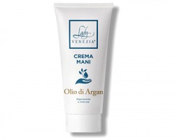 Lady Venezia Crema Mani Olio di Argan, rigenerante e intensiva, 100ml, made in Italy