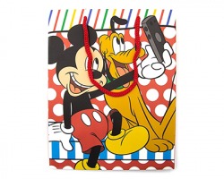 Disney Topolino Sacchetto regalo con cordino, misura 20,5x26x11,5 cm - 1pz