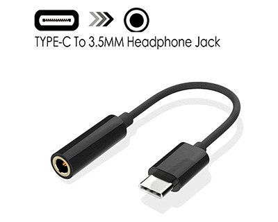 Adattatore Audio USB Type-C a jack 3.5mm, colore nero - OFBA srl