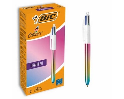 511034 - Penna a sfera a scatto BIC 4 Colours 1 mm - gradient conf. 12 pz -  OFBA srl