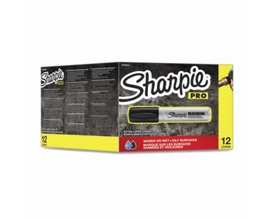 Marcatore permanente Sharpie Metal Magnum punta a scalpello Large 9-14,8 mm  nero - S0949850 a soli 9.32 € su