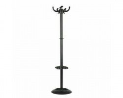 APUJOLN - Appendiabiti da terra Unisit Jolly con portaombrelli h. 176 cm - 8 ganci nero