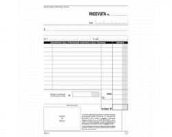 DU165470000 - Blocco ricevute sanitarie registro degli onorari Data Ufficio 21,5x14,8 cm 50x2 copie autoricalcanti