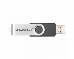 KF41511 - Chiavetta USB Q-Connect High Speed 2.0 nero 4 GB con cappuccio di protezione