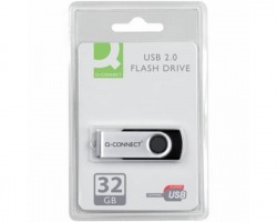 KF76970 - Chiavetta USB Q-Connect High Speed 2.0 nero 32 GB con cappuccio di protezione