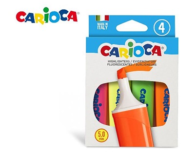 Carioca Matite Grafite Blister 4 Pezzi Con Gomma - Mina Spessa 5 Mm, Facili Da Temperare, Per Scuola E Ufficio