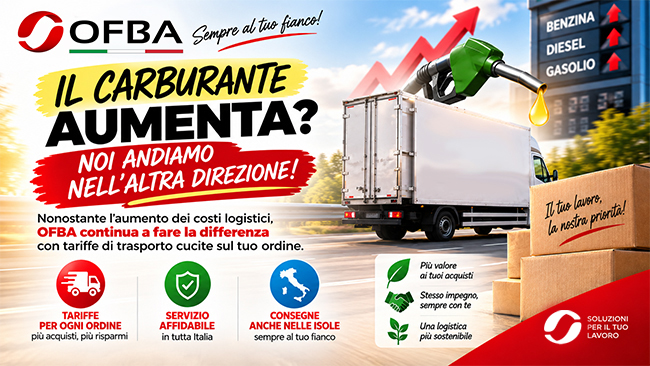Il carburante aumenta? OFBA abbassa i costi di trasporto!