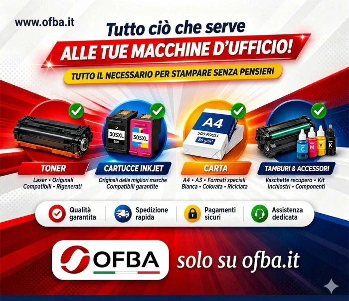 Tutto ciò che serve alle tua macchine da ufficio!